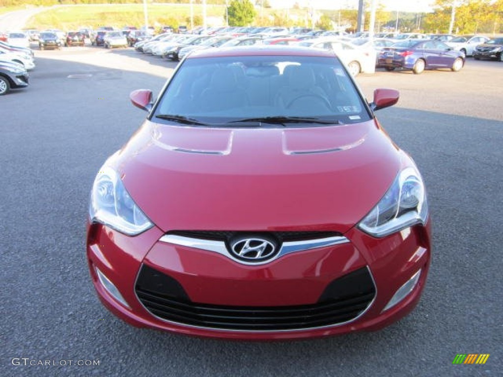 2012 Veloster  - Boston Red / Gray photo #2