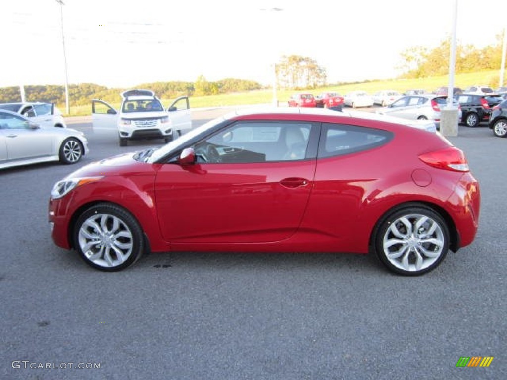 2012 Veloster  - Boston Red / Gray photo #4