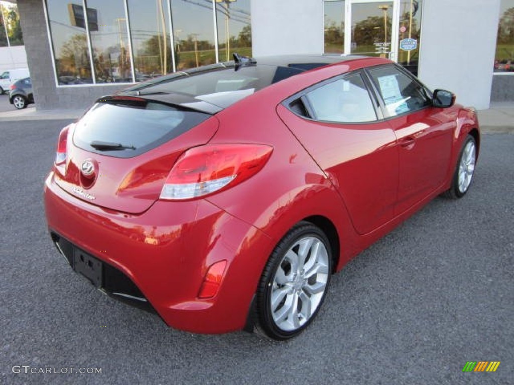 2012 Veloster  - Boston Red / Gray photo #7