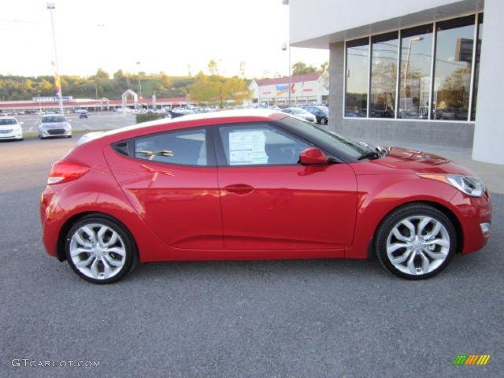 2012 Veloster  - Boston Red / Gray photo #8