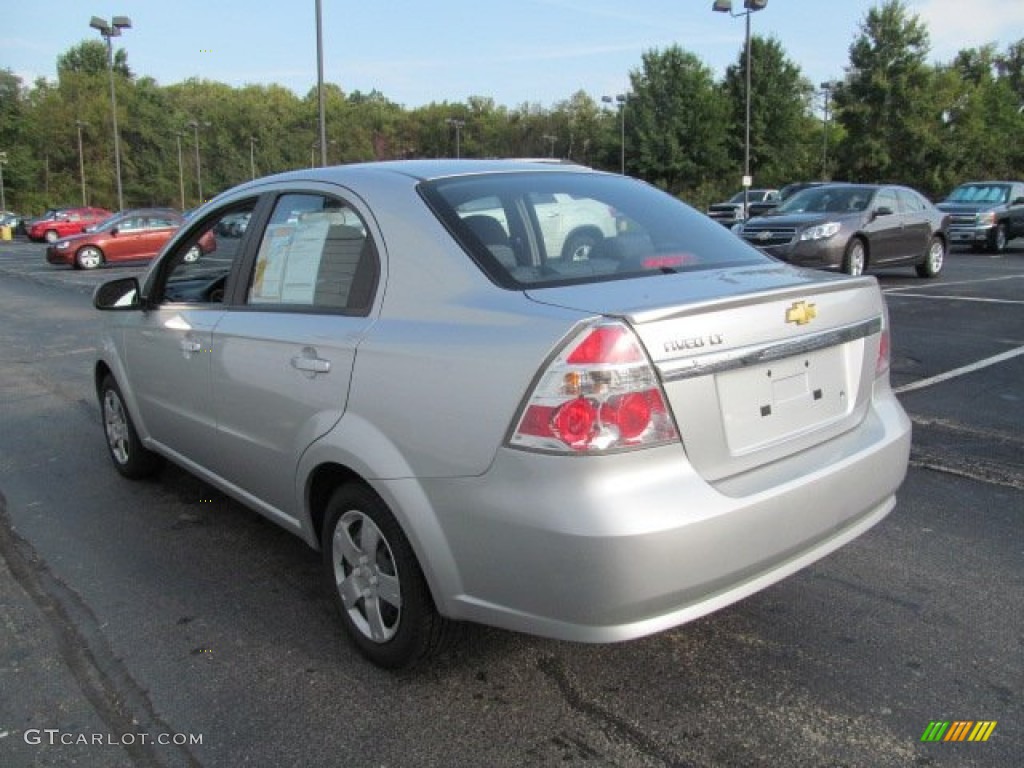 2011 Aveo LT Sedan - Ice Silver Metallic / Charcoal photo #6