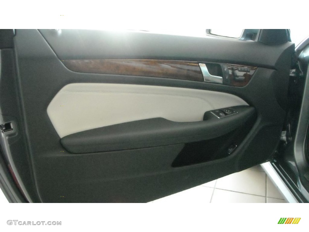 2013 Mercedes-Benz C 250 Coupe Ash/Black Door Panel Photo #71174739