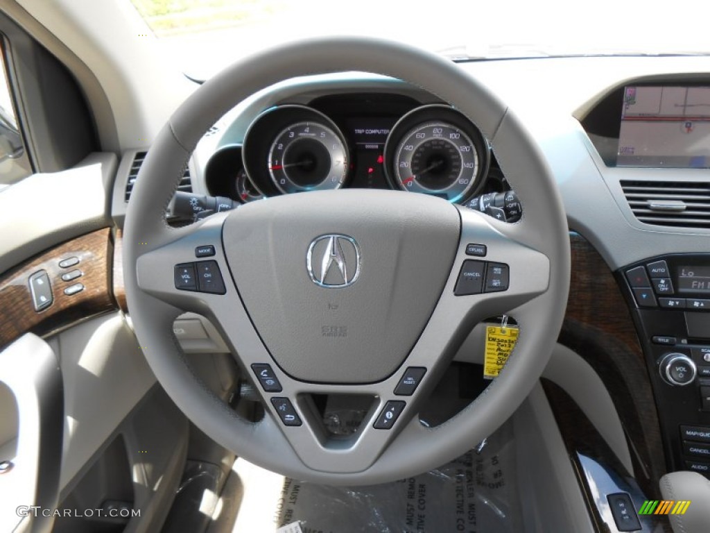 2013 Acura MDX SH-AWD Technology Graystone Steering Wheel Photo #71176013