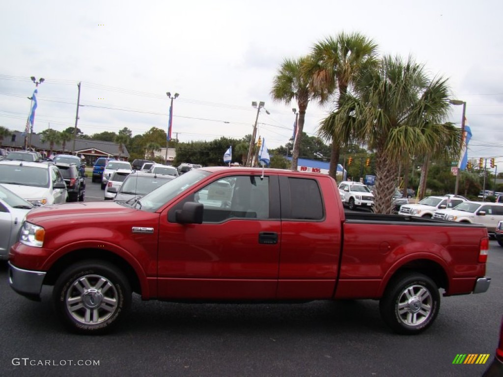 2008 F150 Lariat SuperCab - Redfire Metallic / Black photo #5