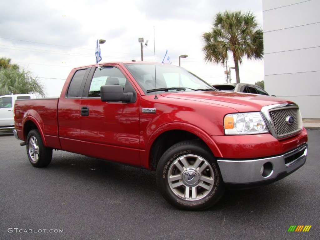 2008 F150 Lariat SuperCab - Redfire Metallic / Black photo #20