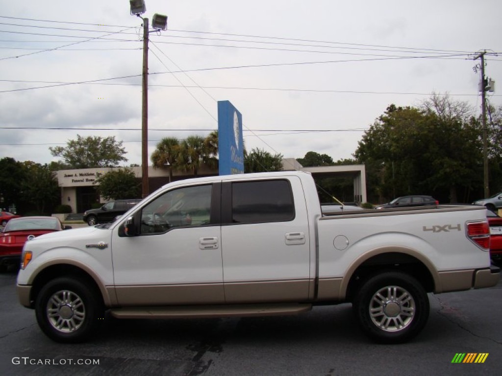 2010 F150 King Ranch SuperCrew 4x4 - Oxford White / Chapparal Leather photo #5