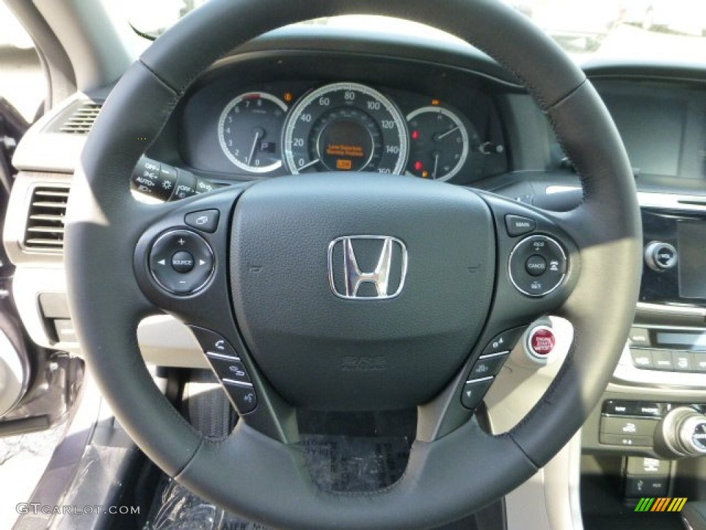 2013 Honda Accord Touring Sedan Gray Steering Wheel Photo #71178037