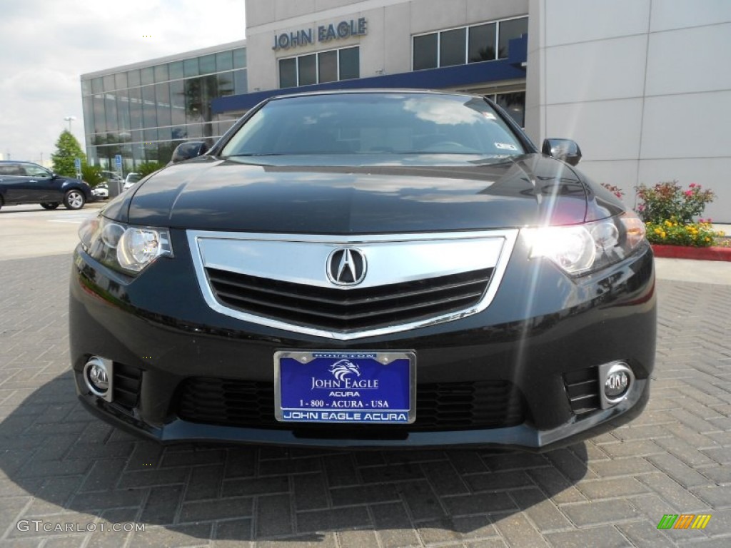 2012 TSX Sedan - Crystal Black Pearl / Ebony photo #2