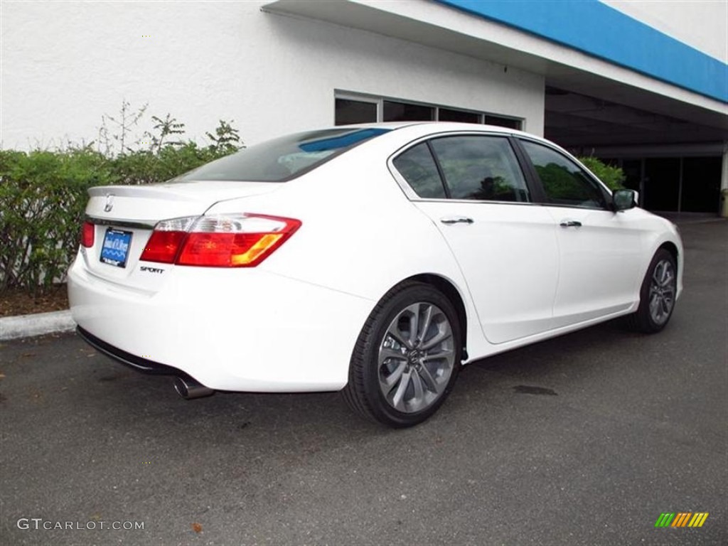 2013 Honda accord sport sedan white #5