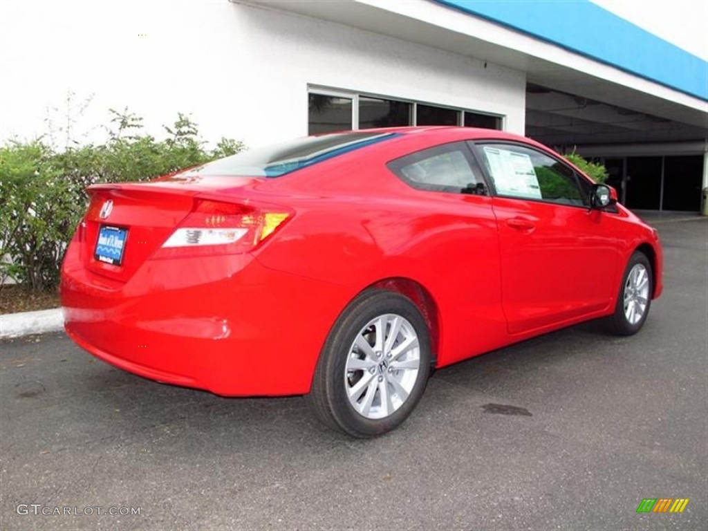 2012 Civic EX Coupe - Rallye Red / Gray photo #3