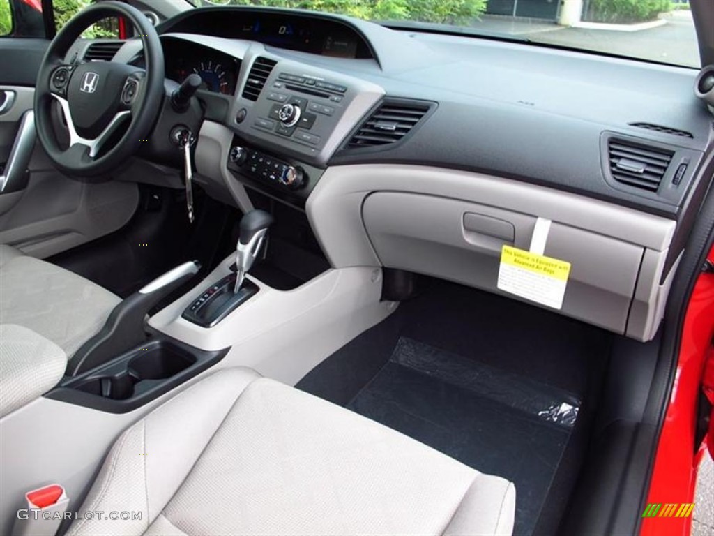 2012 Civic EX Coupe - Rallye Red / Gray photo #4