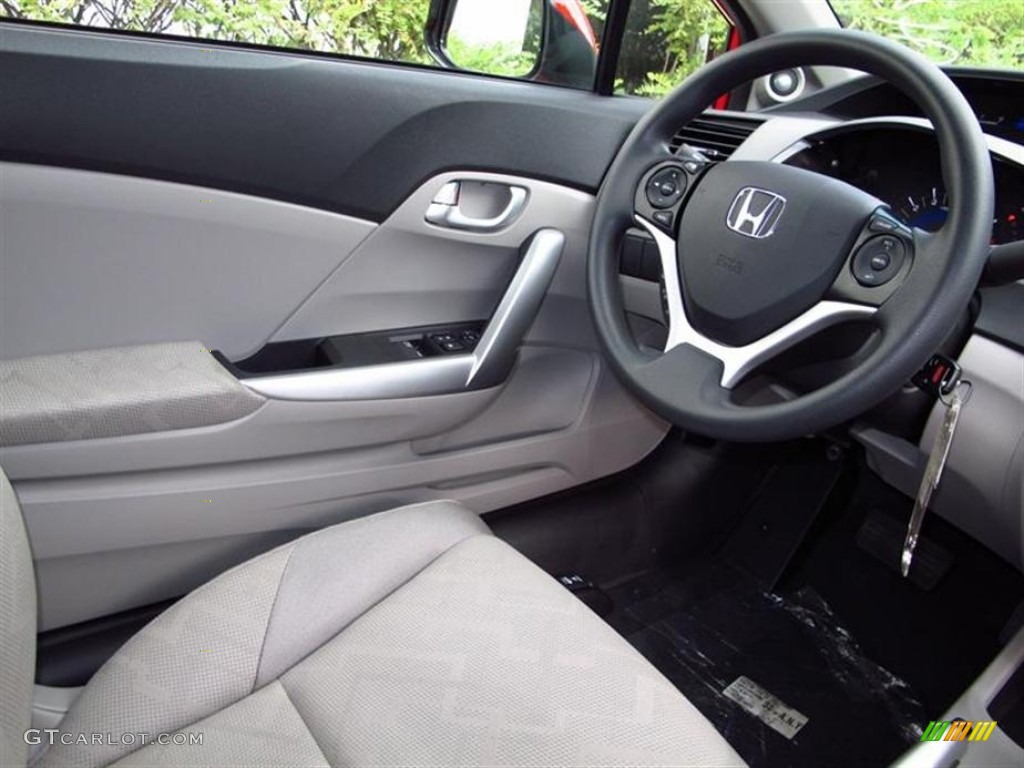 2012 Civic EX Coupe - Rallye Red / Gray photo #5
