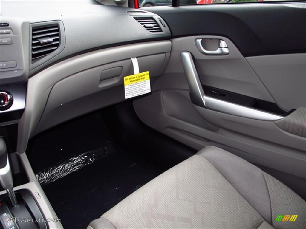 2012 Civic EX Coupe - Rallye Red / Gray photo #7