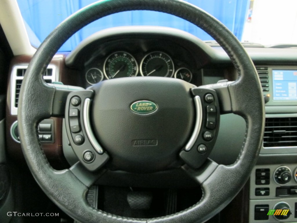 2004 Land Rover Range Rover HSE Charcoal/Jet Black Steering Wheel Photo #71181687