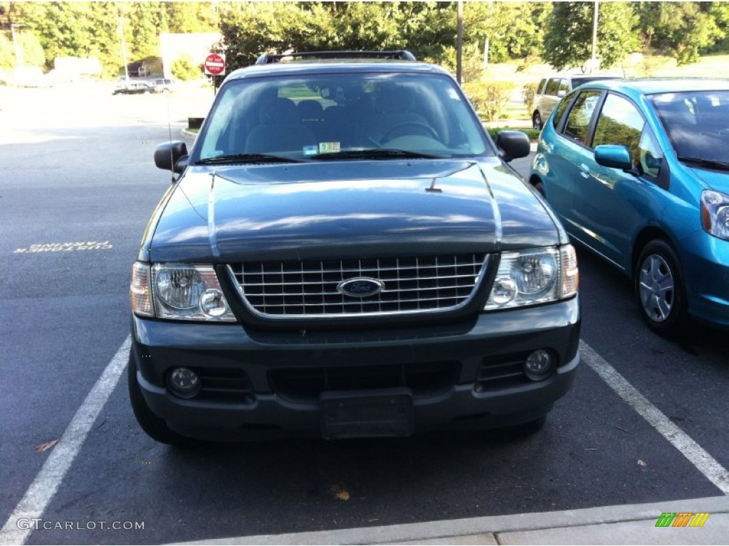 2003 Explorer XLT 4x4 - Aspen Green Metallic / Graphite Grey photo #2