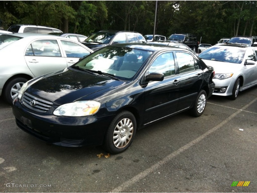 2003 Corolla LE - Black Sand Pearl / Light Gray photo #3