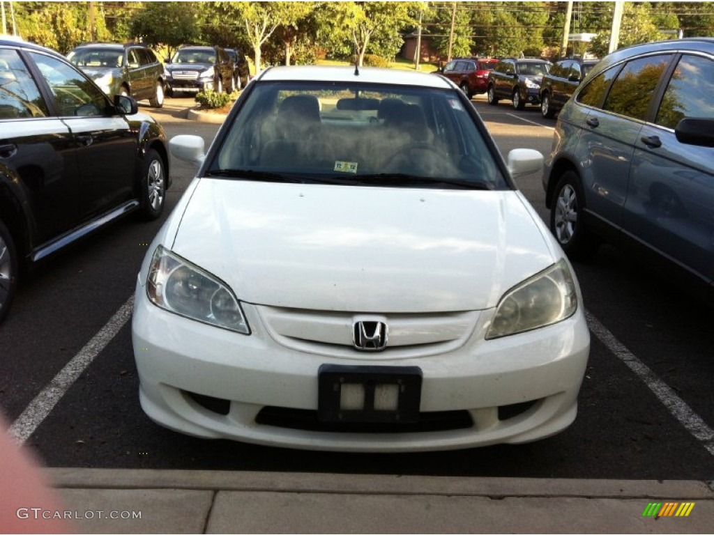 2004 Civic Hybrid Sedan - Taffeta White / Gray photo #2