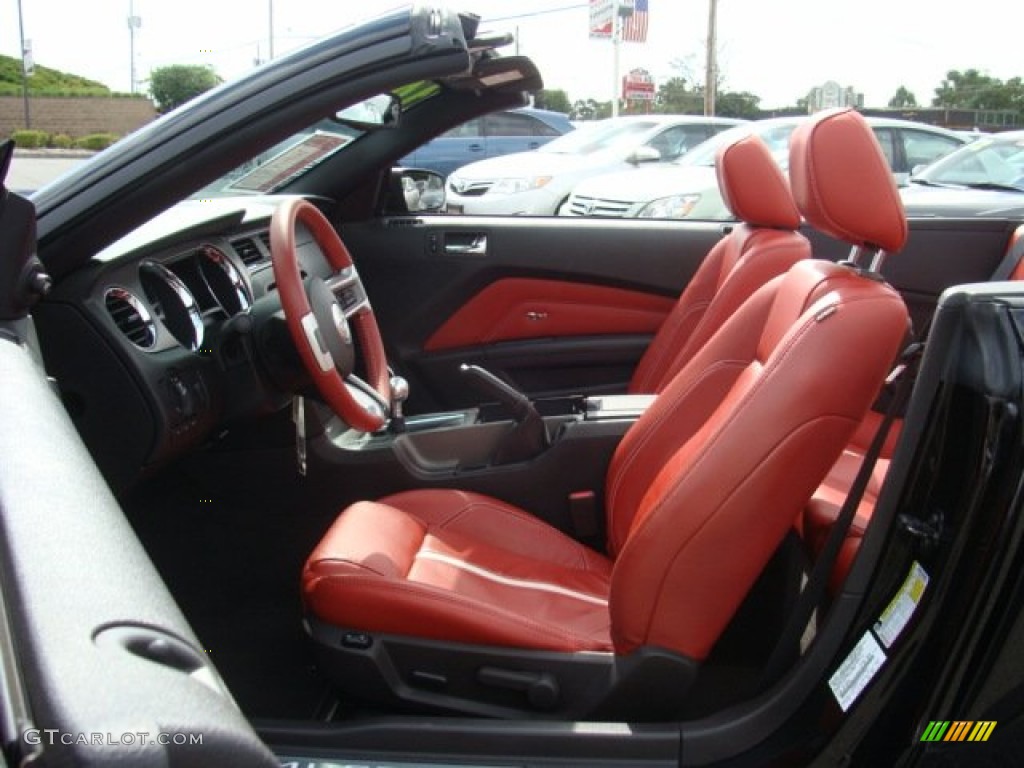 Brick Red Interior 2010 Ford Mustang GT Premium Convertible Photo #71184802