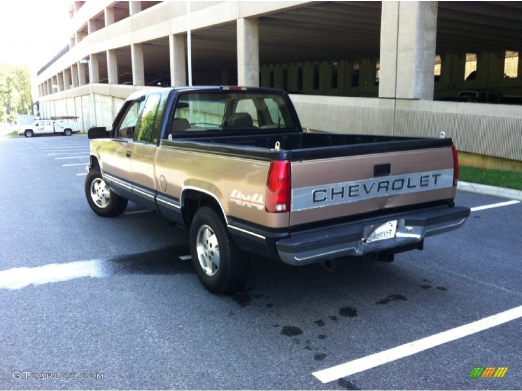 1995 C/K K1500 Extended Cab 4x4 - Black / Beige photo #5