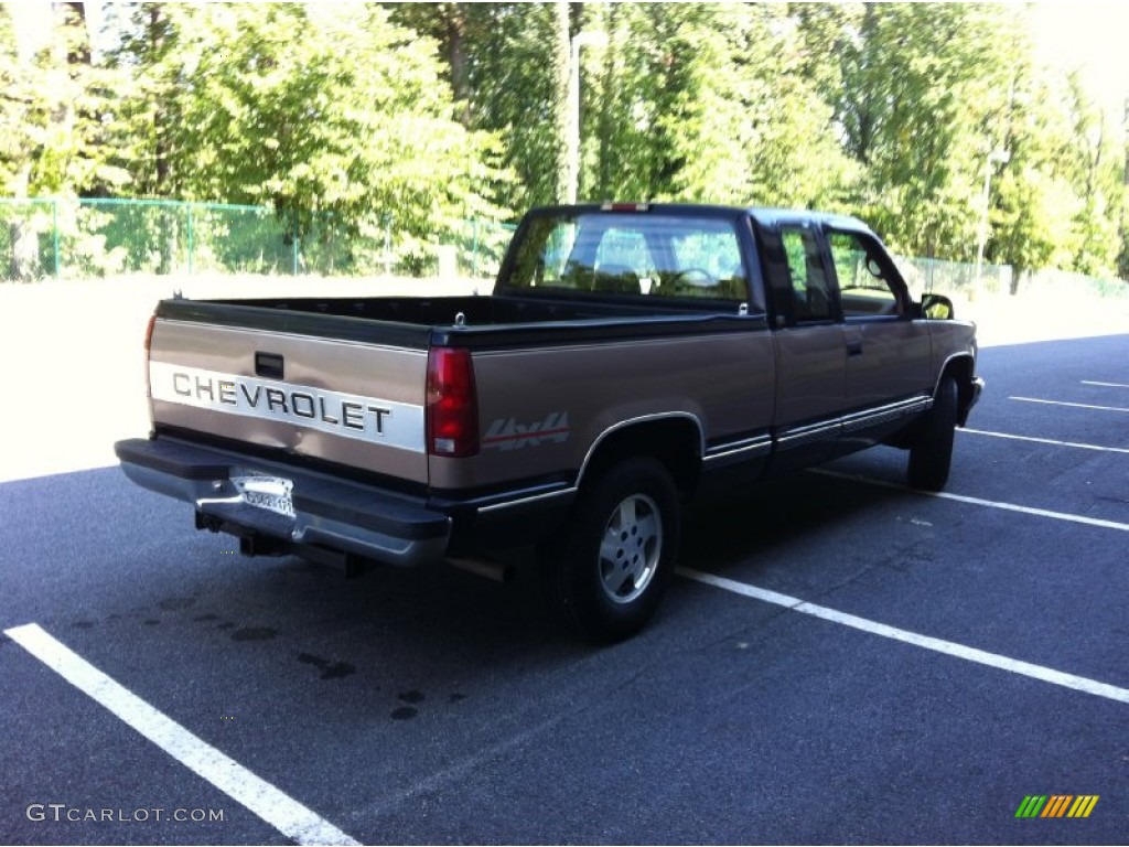 1995 C/K K1500 Extended Cab 4x4 - Black / Beige photo #7