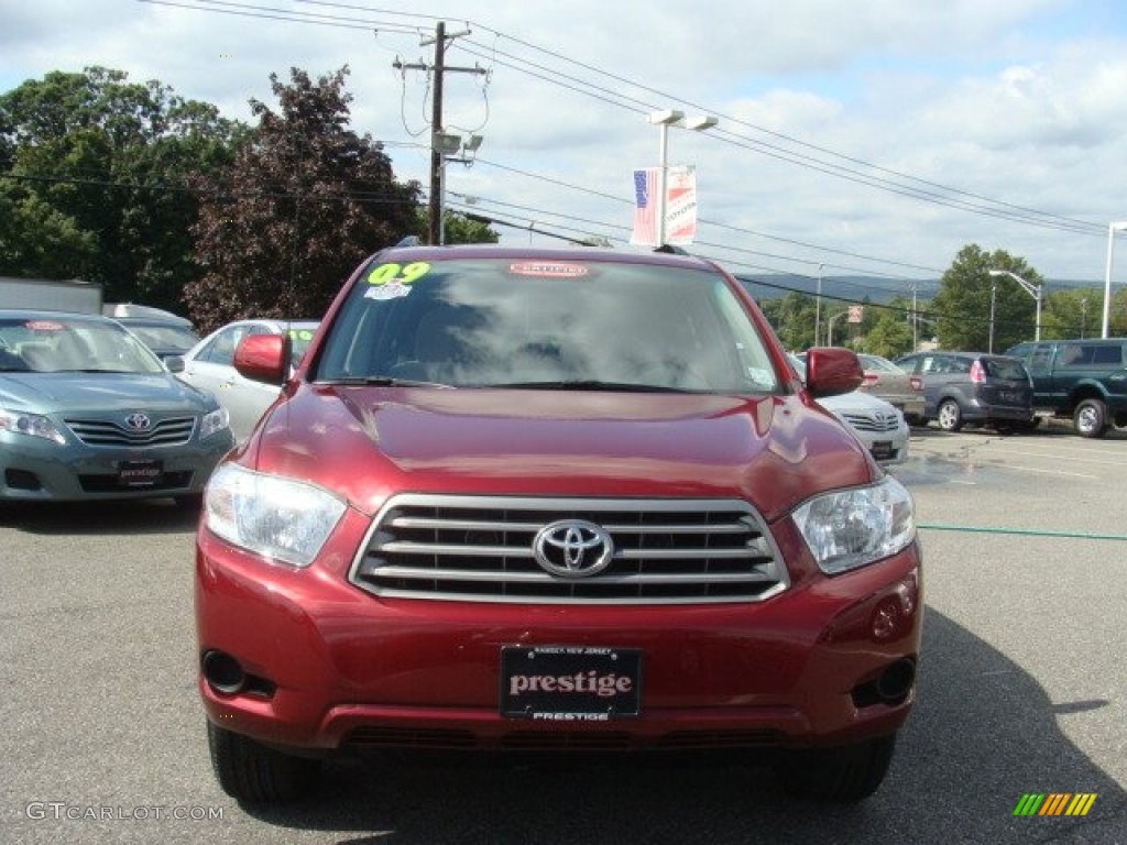 2009 Highlander V6 4WD - Salsa Red Pearl / Ash photo #2