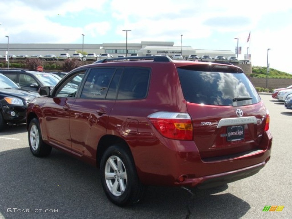 2009 Highlander V6 4WD - Salsa Red Pearl / Ash photo #4