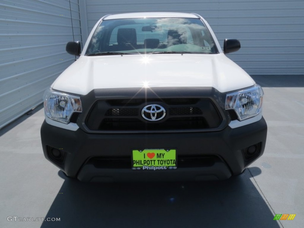 2013 Tacoma Regular Cab - Super White / Graphite photo #7