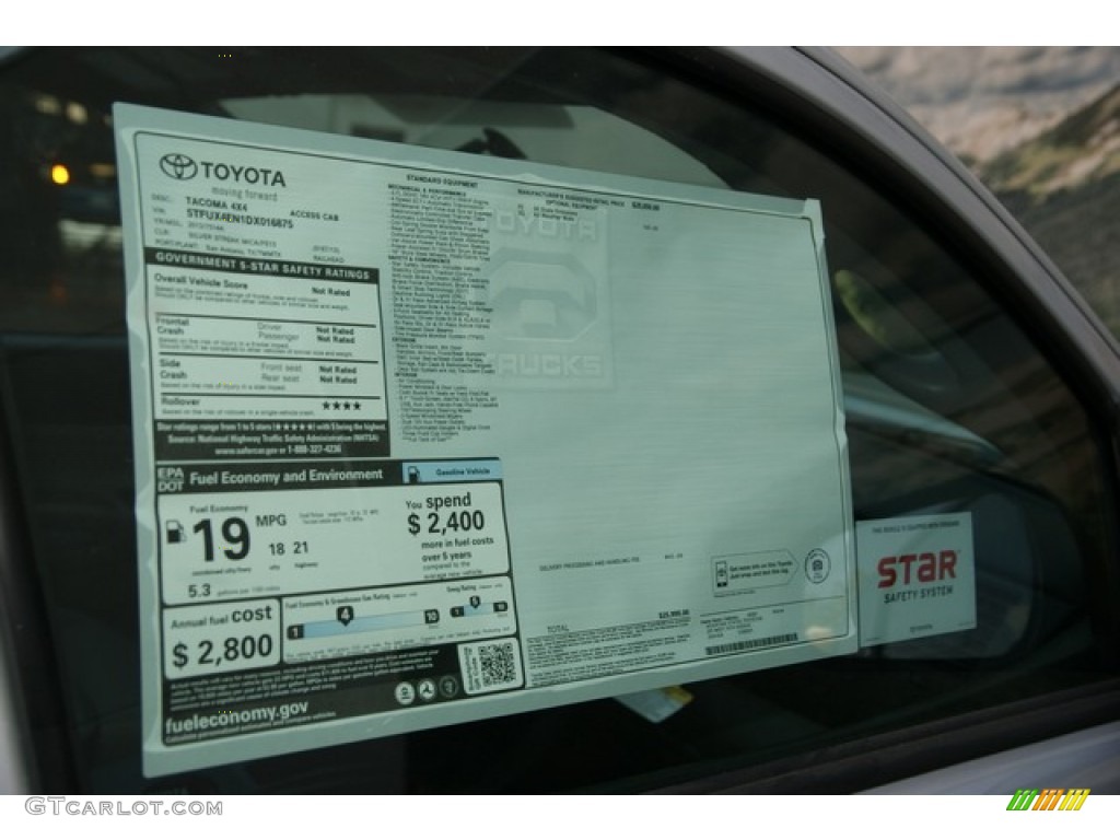 2013 Toyota Tacoma Access Cab 4x4 Window Sticker Photo #71188054