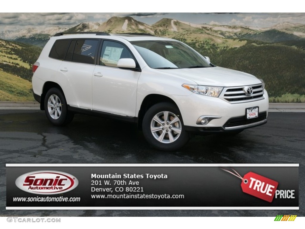 2013 Highlander SE 4WD - Blizzard White Pearl / Black photo #1