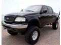 2002 Black Ford F150 Lariat SuperCrew 4x4  photo #1