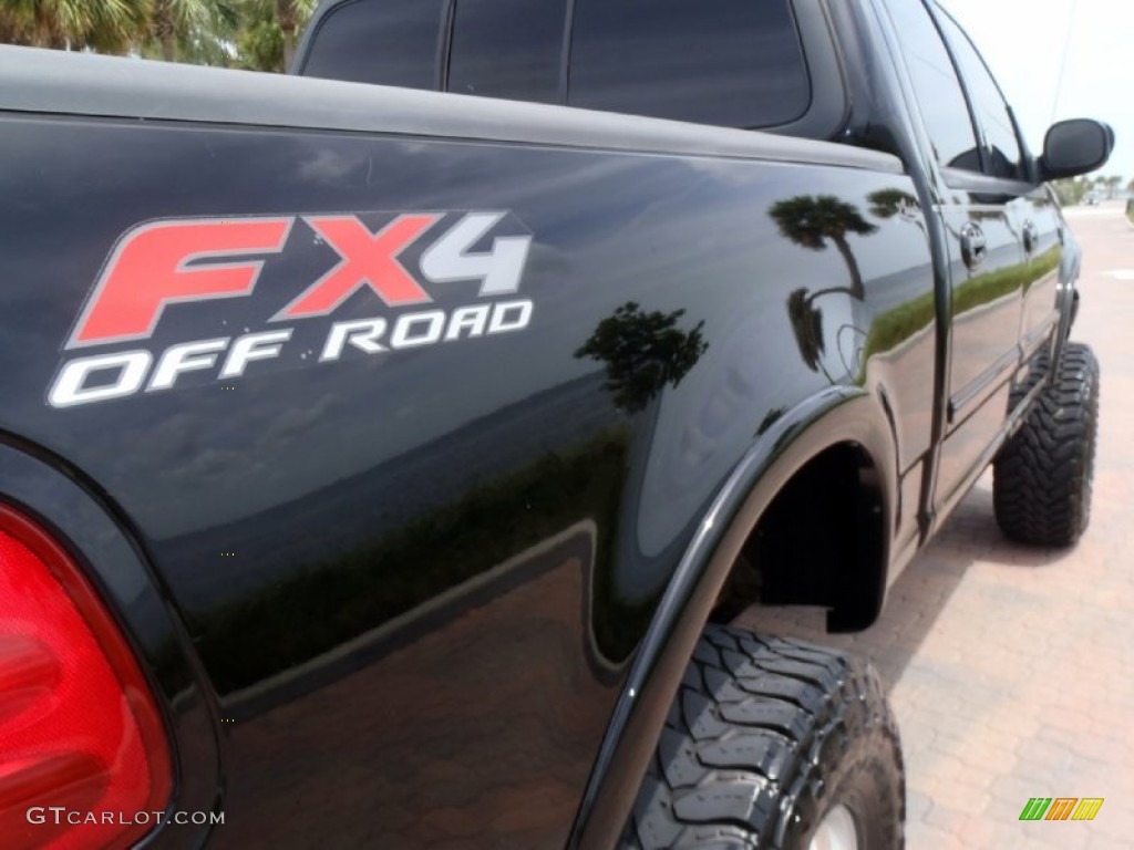 2002 F150 Lariat SuperCrew 4x4 - Black / Medium Graphite photo #15