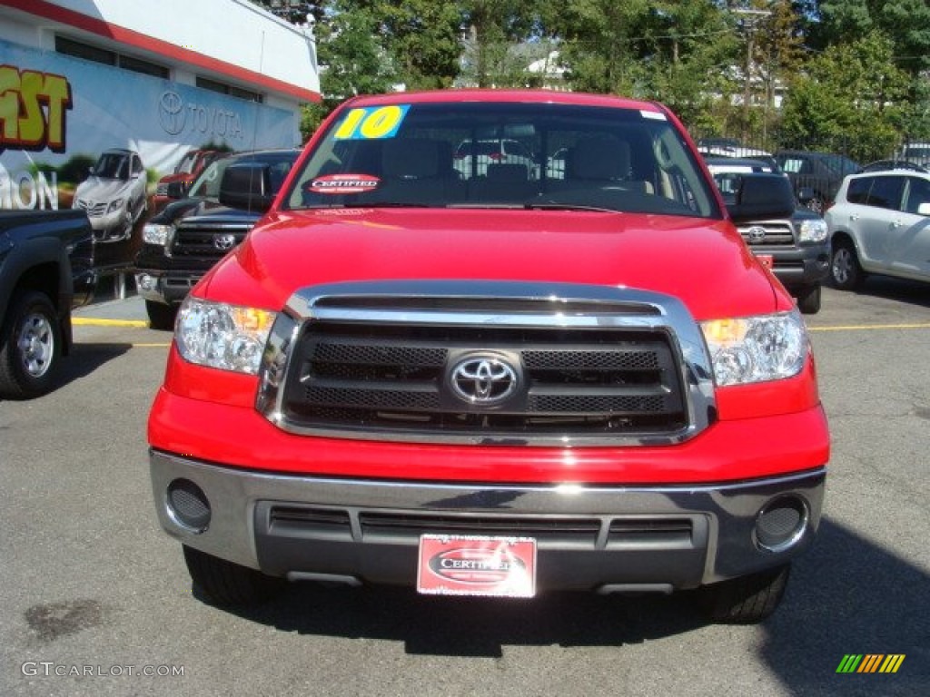 2010 Tundra Double Cab 4x4 - Salsa Red Pearl / Sand Beige photo #2