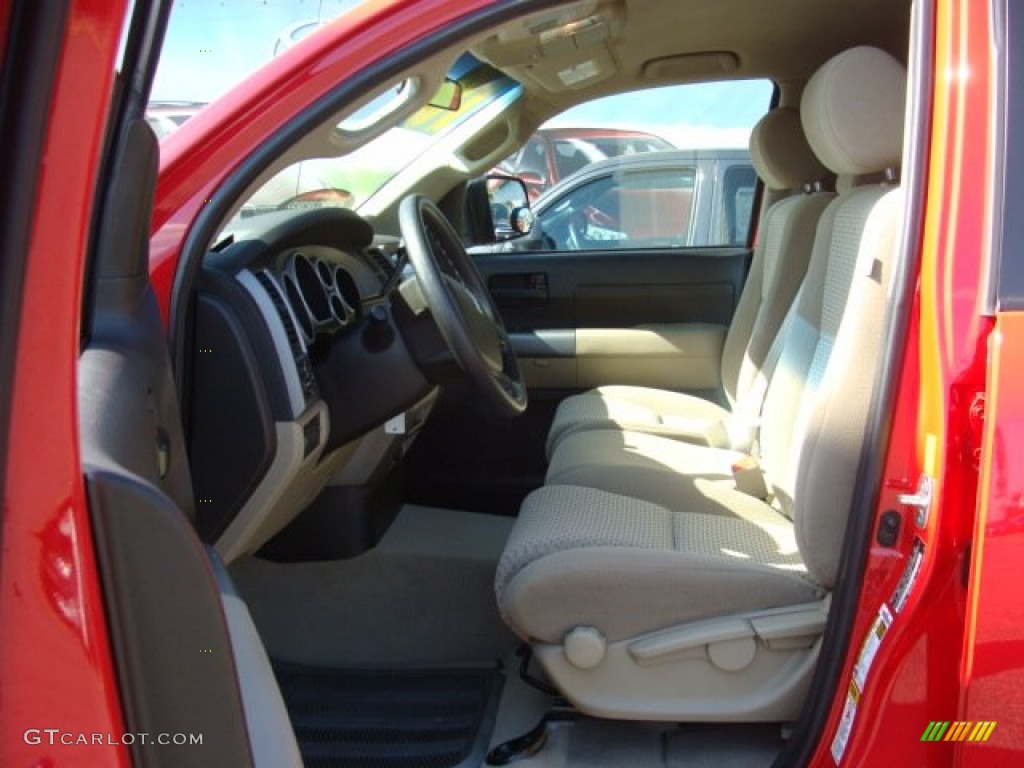 2010 Tundra Double Cab 4x4 - Salsa Red Pearl / Sand Beige photo #7