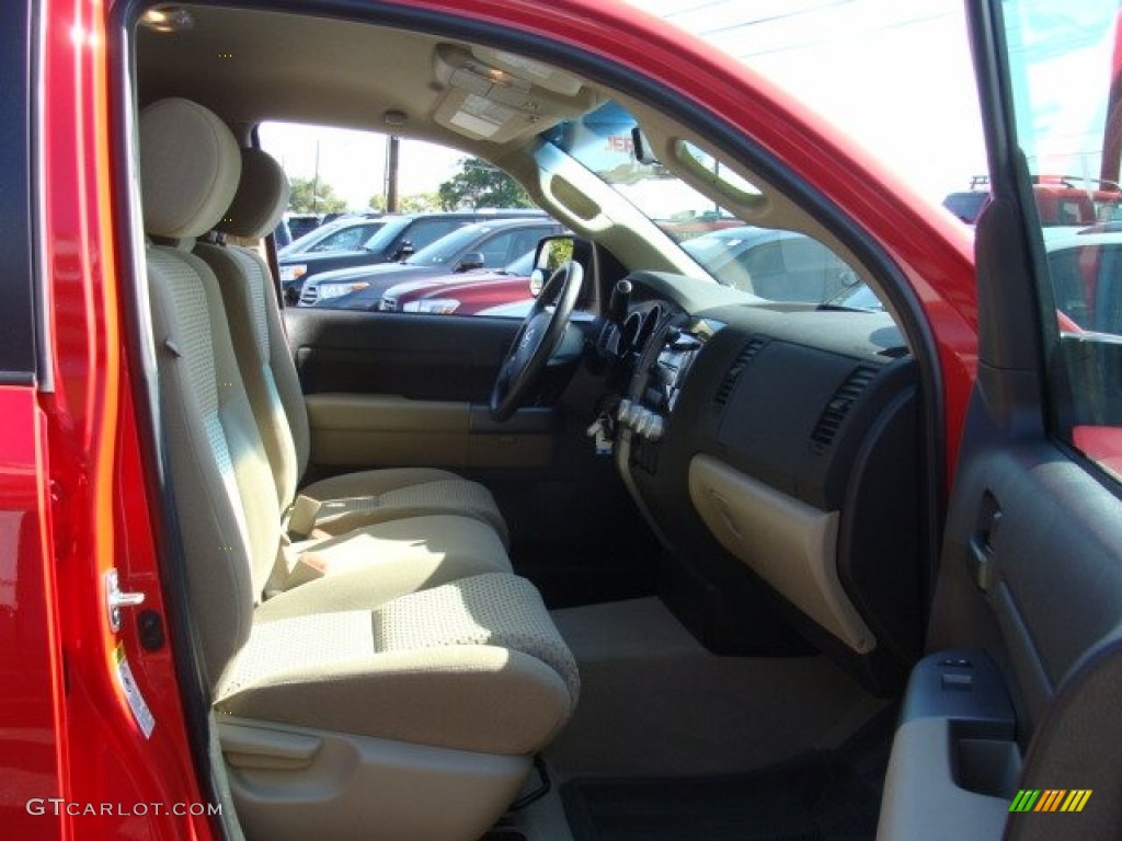 2010 Tundra Double Cab 4x4 - Salsa Red Pearl / Sand Beige photo #8