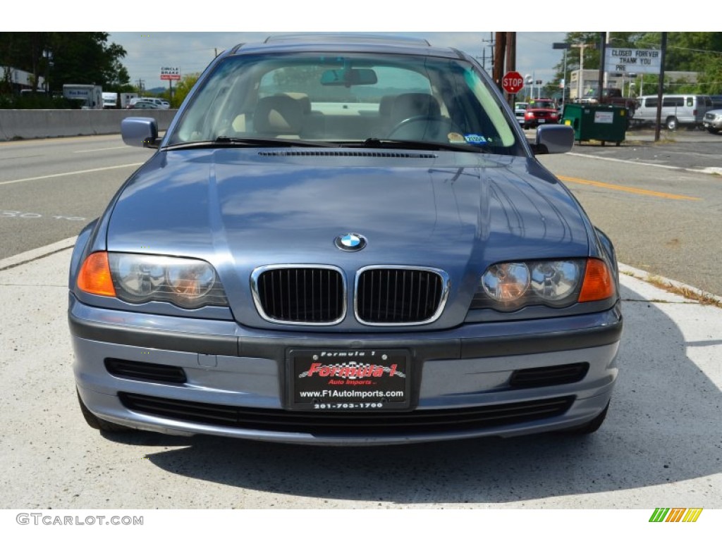 2000 3 Series 323i Sedan - Steel Blue Metallic / Sand photo #2