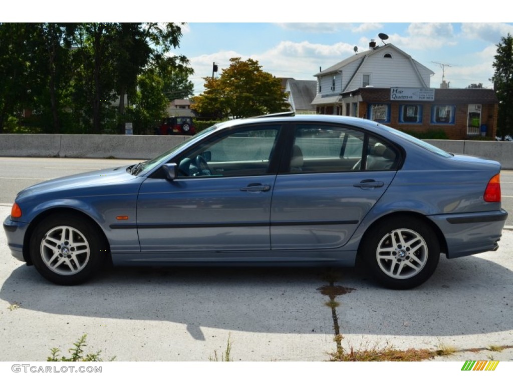 2000 3 Series 323i Sedan - Steel Blue Metallic / Sand photo #4