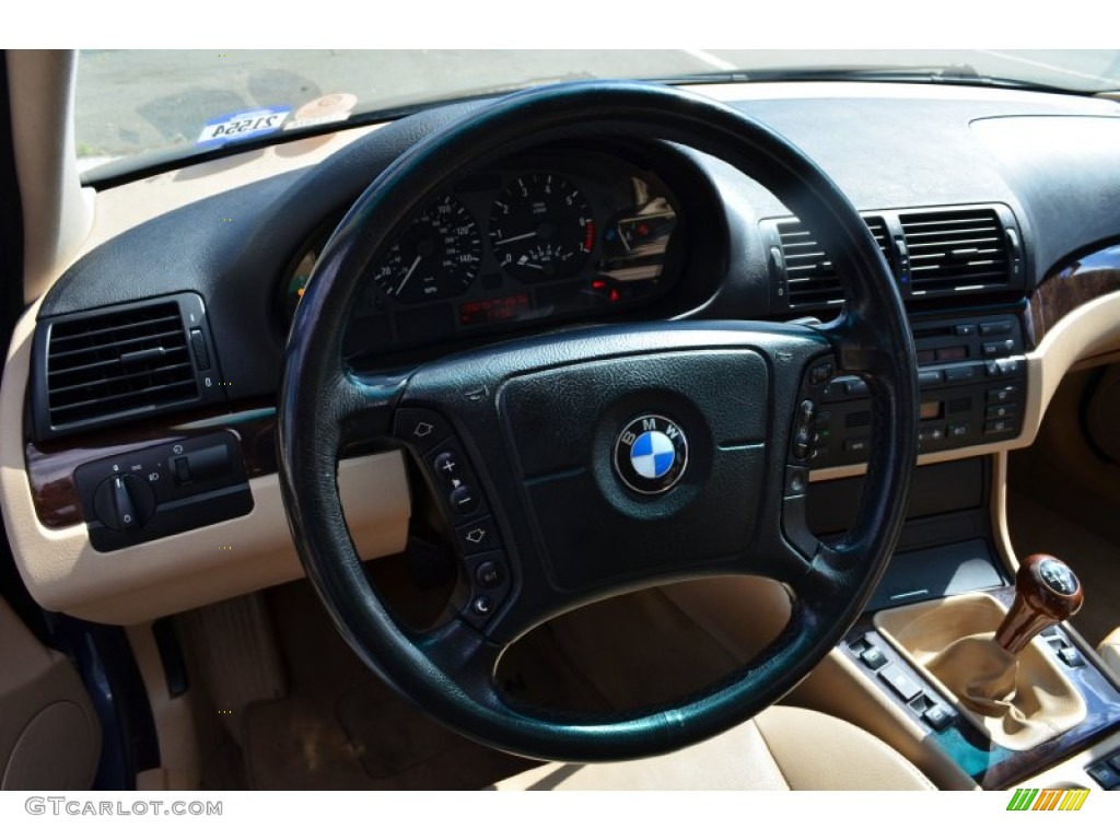 2000 BMW 3 Series 323i Sedan Sand Steering Wheel Photo #71192389