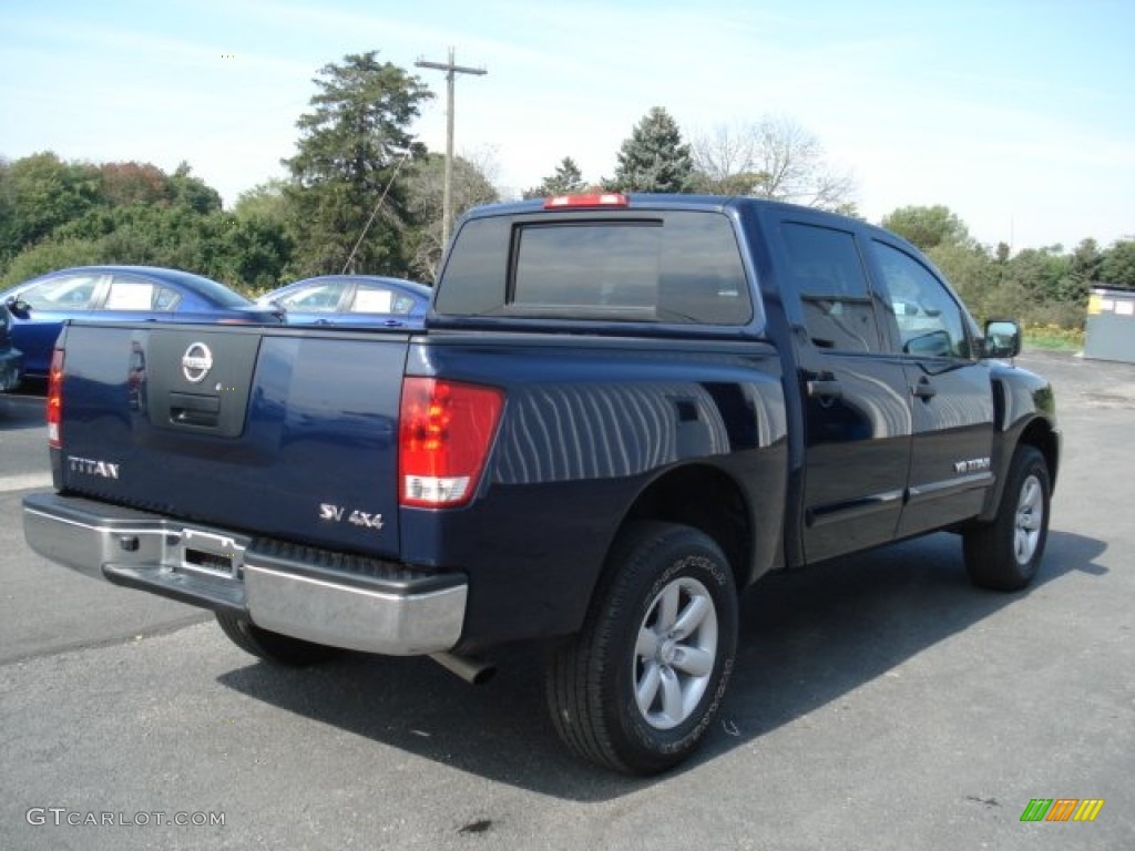 2012 Titan SV Crew Cab 4x4 - Navy Blue / Charcoal photo #6