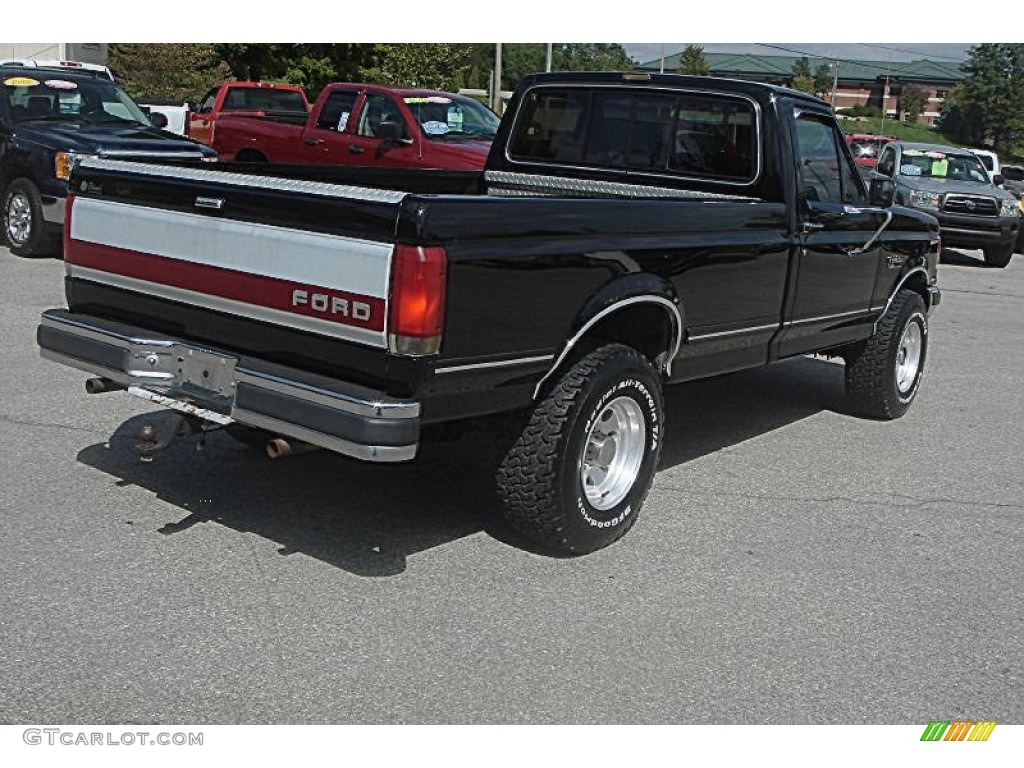 1990 F250 XLT Lariat Regular Cab 4x4 - Black / Grey photo #3