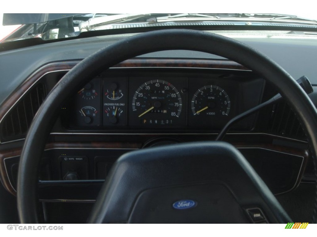 1990 F250 XLT Lariat Regular Cab 4x4 - Black / Grey photo #38