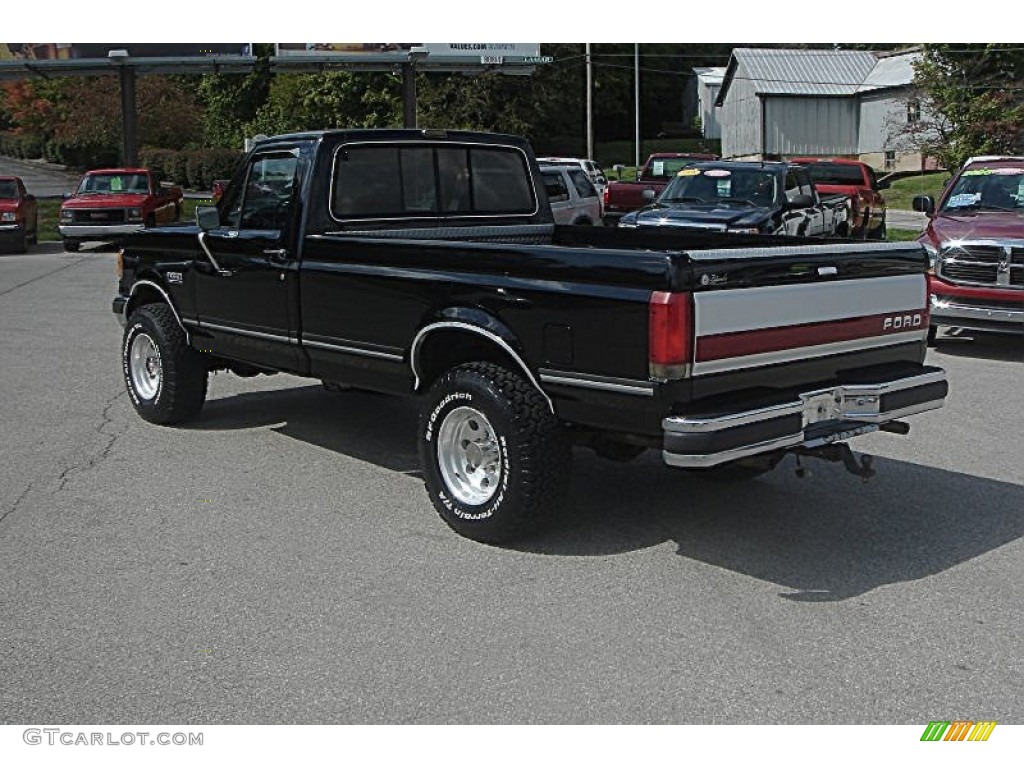 1990 F250 XLT Lariat Regular Cab 4x4 - Black / Grey photo #55