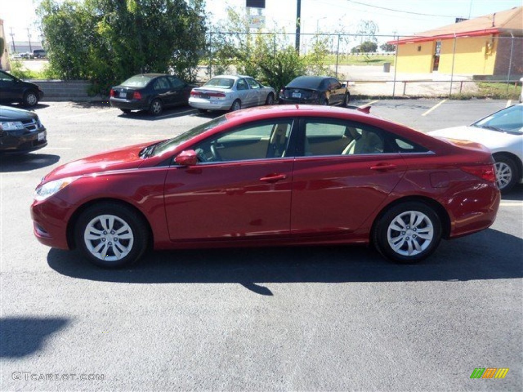 2011 Sonata GLS - Venetian Red / Camel photo #4