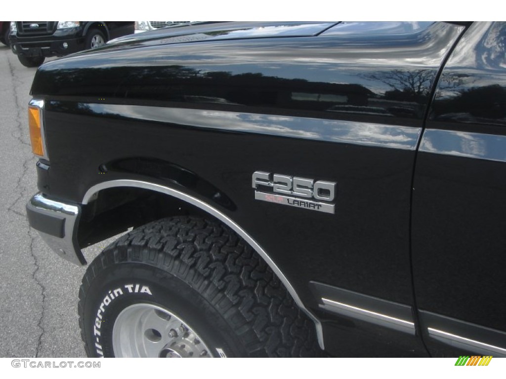 1990 F250 XLT Lariat Regular Cab 4x4 - Black / Grey photo #63
