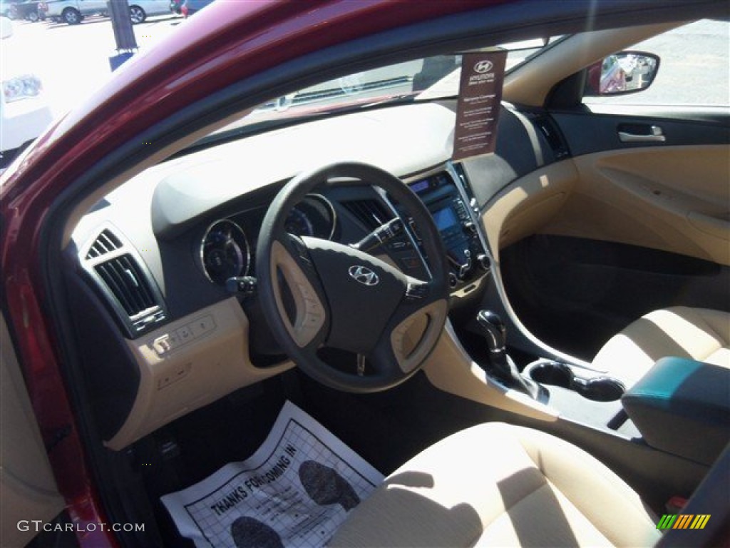 2011 Sonata GLS - Venetian Red / Camel photo #8