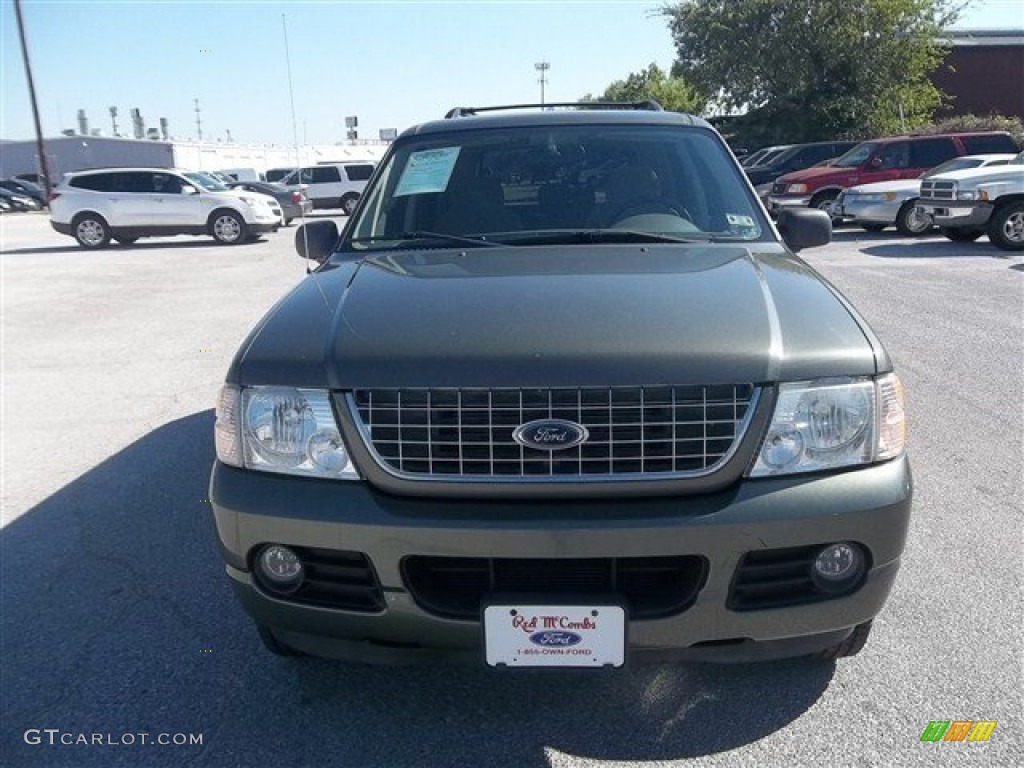 2004 Explorer XLT - Estate Green Metallic / Medium Parchment photo #8