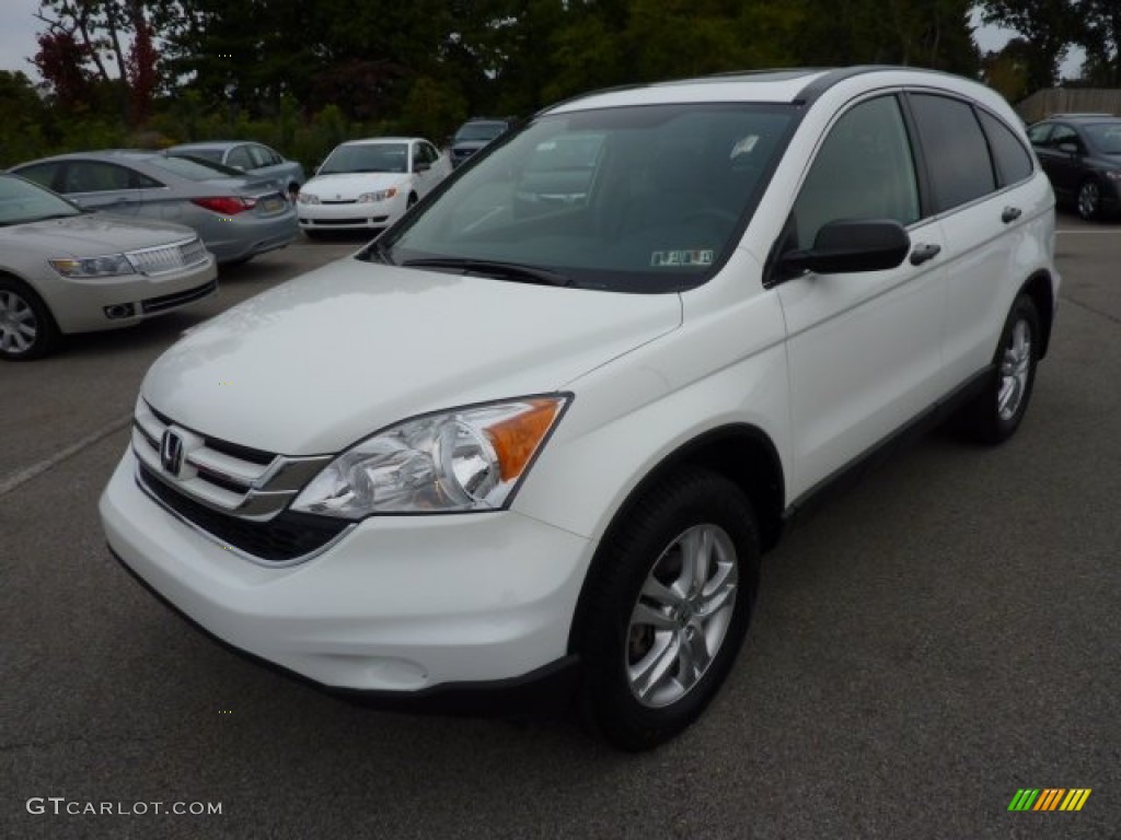 2010 CR-V EX AWD - Taffeta White / Gray photo #3