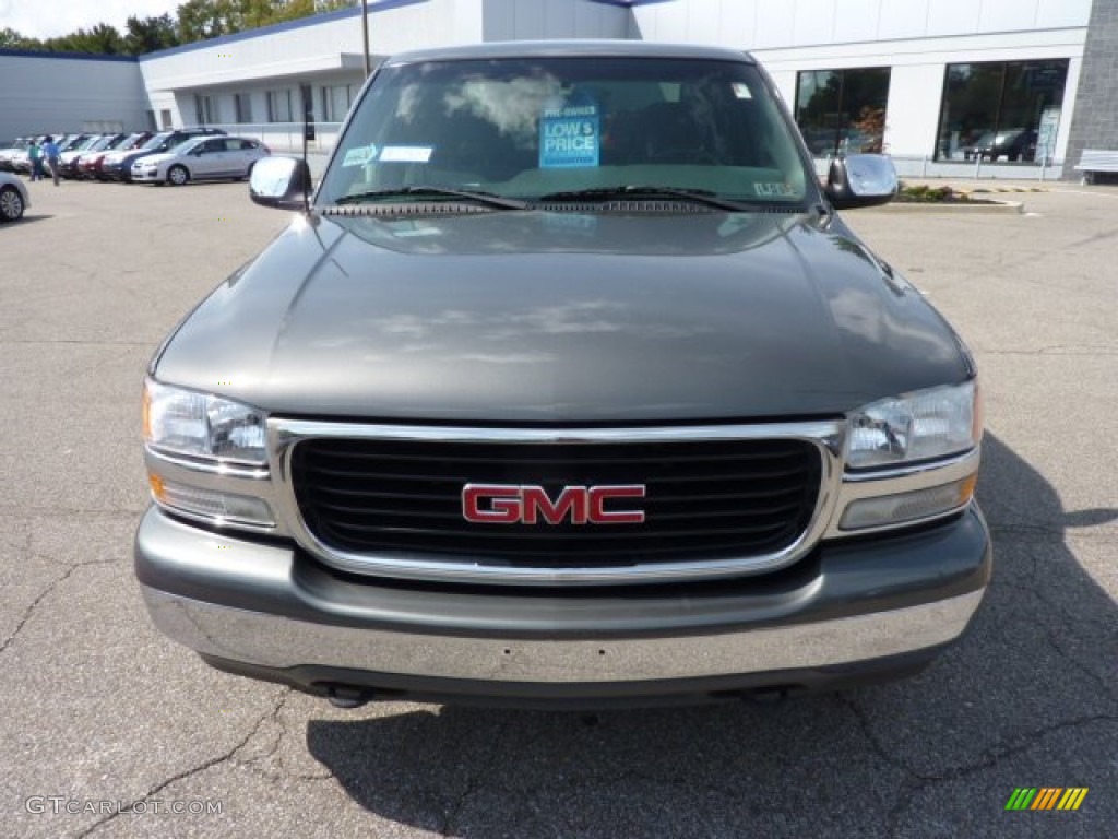 2002 Sierra 1500 SLE Extended Cab 4x4 - Storm Gray Metallic / Graphite photo #2