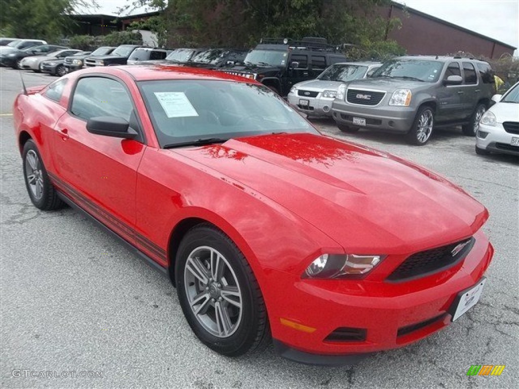 2011 Mustang V6 Premium Coupe - Race Red / Saddle photo #1