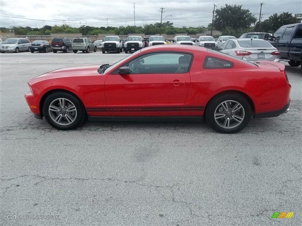 2011 Mustang V6 Premium Coupe - Race Red / Saddle photo #6