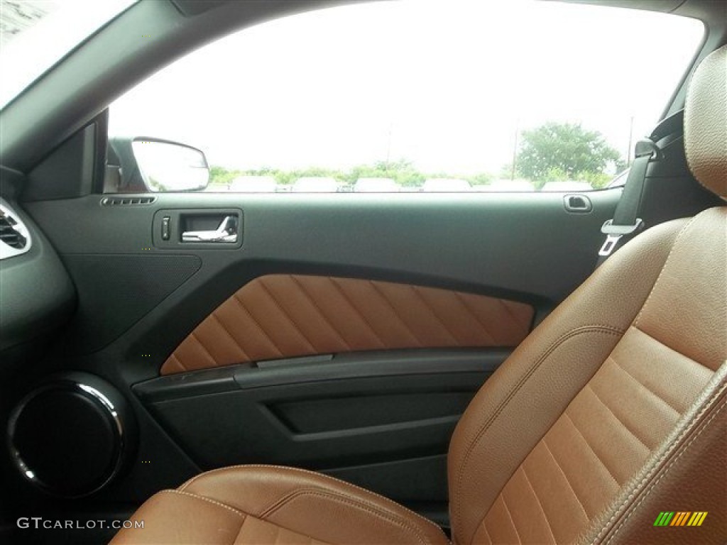 2011 Mustang V6 Premium Coupe - Race Red / Saddle photo #13